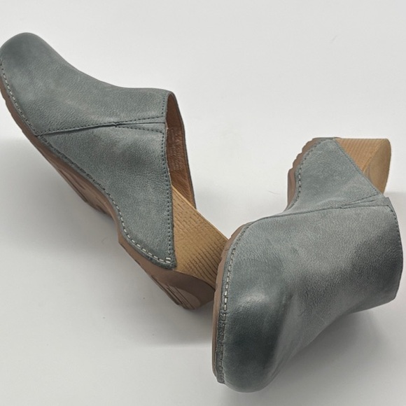 Dansko Talulah Milled Burnished Leather Mule/Clog Distressed Grey - Picture 9 of 10